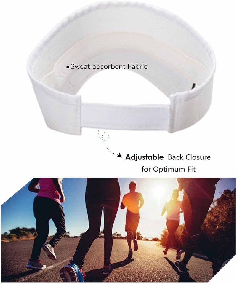 AZJ Store Sun Visor Hats for Women Men Adjustable UV Protection Outdoor Sports Golf Running Sun Caps - Image 3
